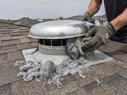 Cleaning Dryer Vent On Roof in Acushnet