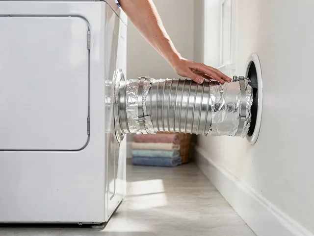 Professional dryer vent hose installation by Acushnet Dryer Vent Cleaning in Acushnet