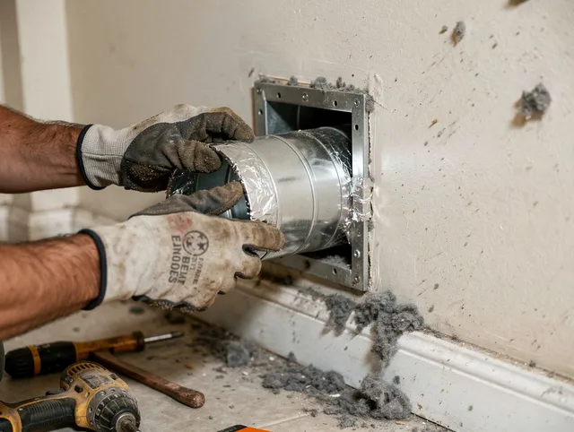 Professional dryer vent repair and installation by Acushnet Dryer Vent Cleaning in Acushnet